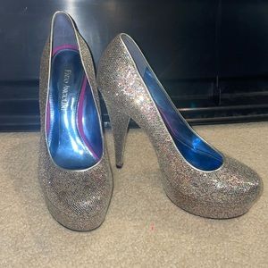 Enzo Angiolini, Multi Glitter Gold Heels